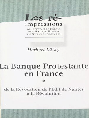 cover image of La banque protestante en France (1)